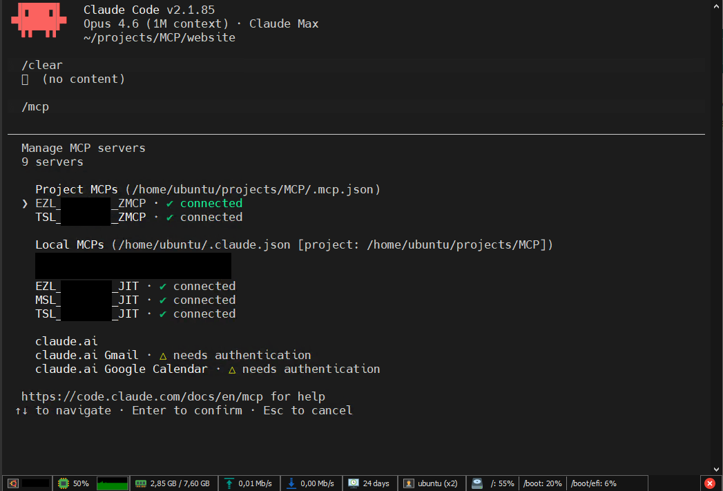 CLI Console with 3 Systems